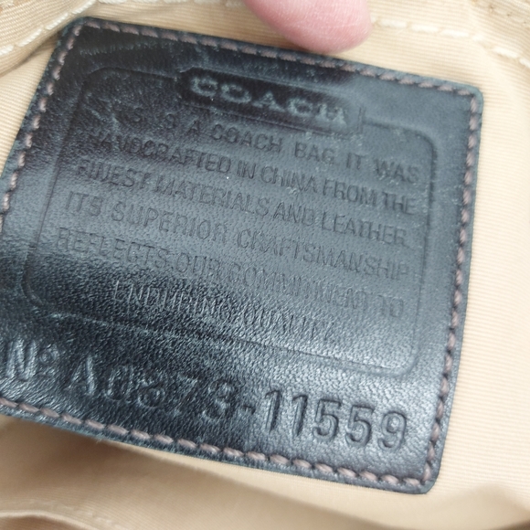 Coach 11559 Madeline Large Black Canvas Leather Shoulder Bag - Picture 6 of 9